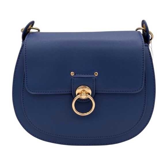 Badgley Mischka Handbags - Badgley Mischka Elegant Blue Leather Shoulder Bag